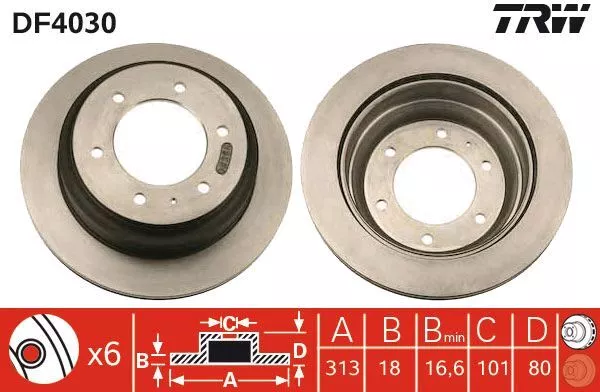 Trw DF4030 Тормозные диски