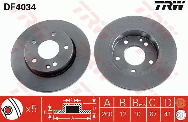 Trw DF4034 Тормозные диски