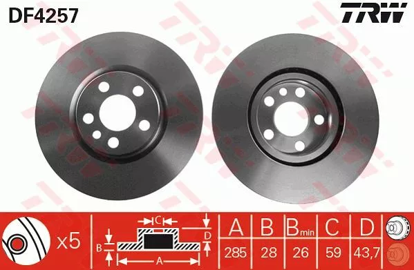 Trw DF4257 Тормозные диски