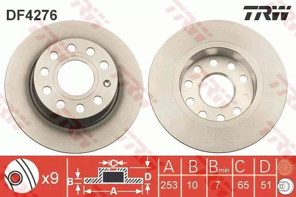 Trw DF4276 Тормозные диски