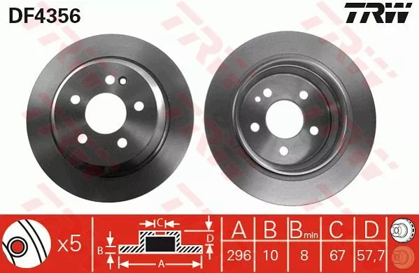 Trw DF4356 Тормозные диски