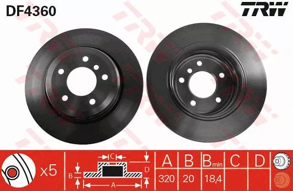 Trw DF4360 Тормозные диски