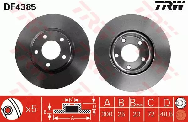 Trw DF4385 Тормозные диски