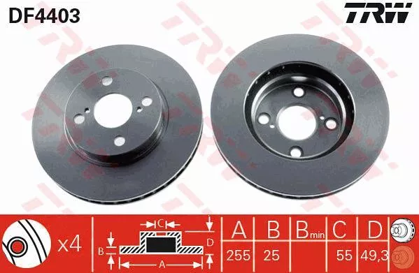 Trw DF4403 Тормозные диски