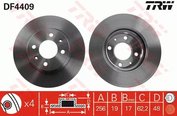 Trw DF4409 Тормозные диски