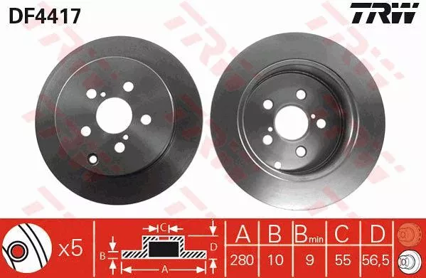 Trw DF4417 Тормозные диски