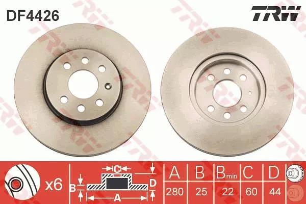 Trw DF4426 Тормозные диски