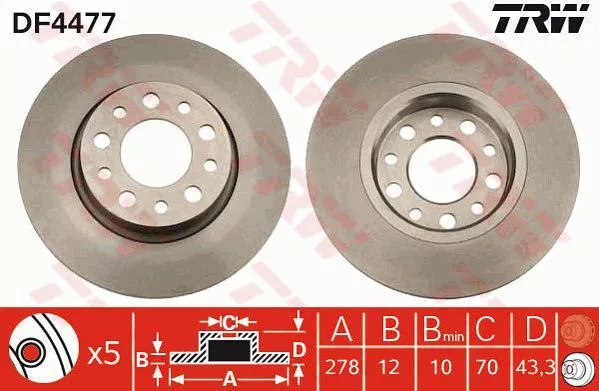 Trw DF4477 Тормозные диски