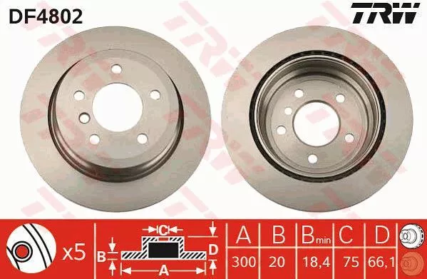 Trw DF4802 Тормозные диски