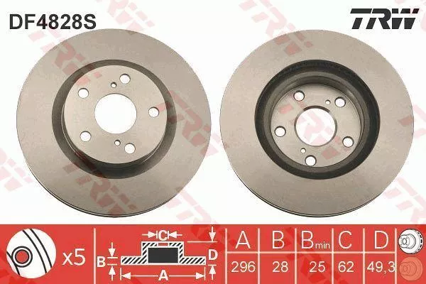 TRW DF4828S Тормозные диски