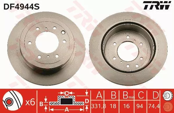 Trw DF4944S Тормозные диски