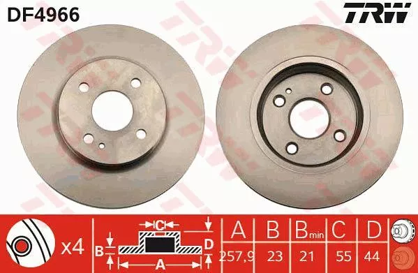 Trw DF4966 Тормозные диски