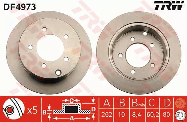 Trw DF4973 Тормозные диски