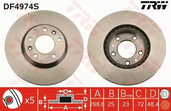 TRW DF4974S Тормозные диски