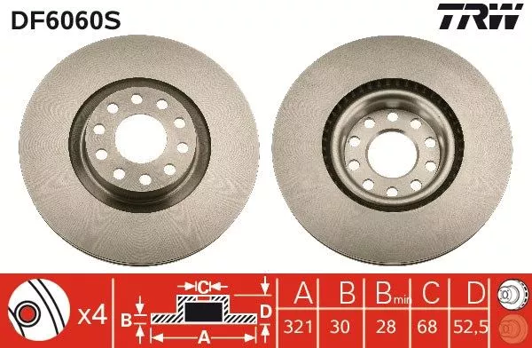 Trw DF6060S Тормозные диски