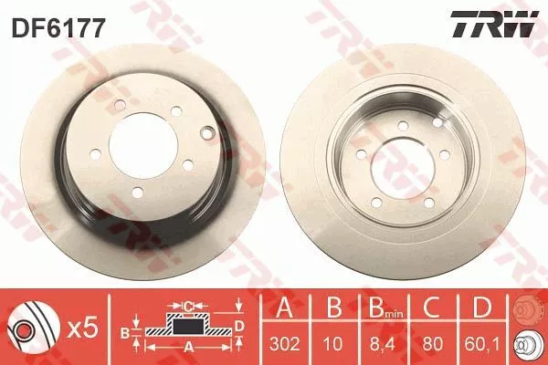 Trw DF6177 Тормозные диски