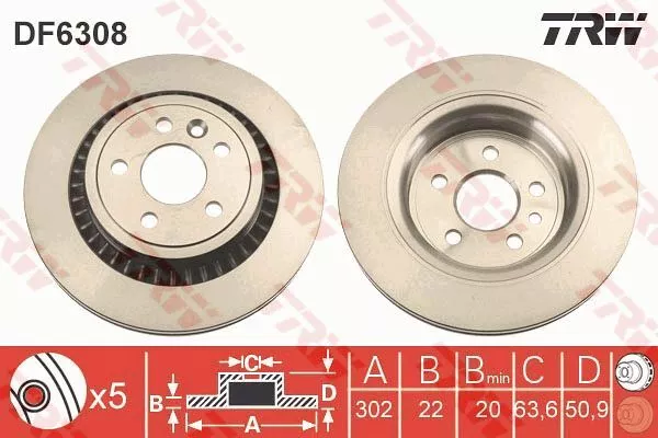 Trw DF6308 Тормозные диски