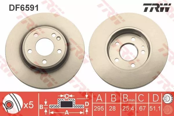 Trw DF6591 Тормозные диски