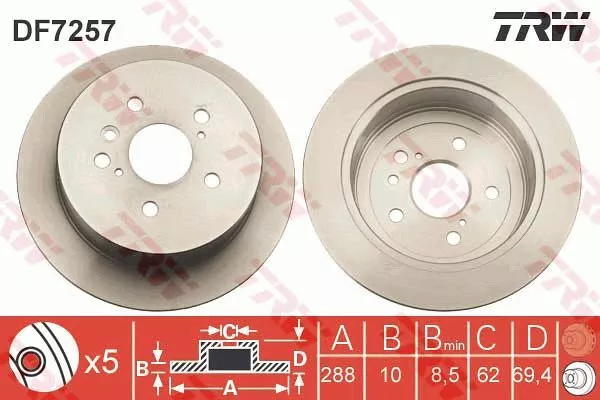 Trw DF7257 Тормозные диски
