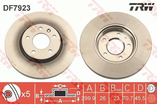 TRW DF7923 Тормозные диски