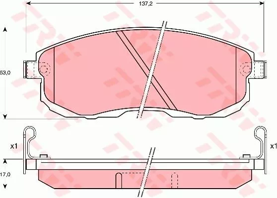 Trw GDB1003 Тормозные колодки