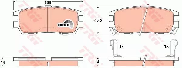 Trw GDB1127 Тормозные колодки