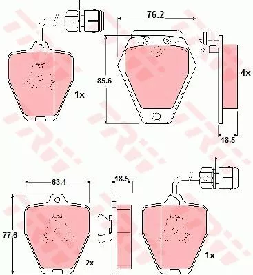 Trw GDB1162 Тормозные колодки