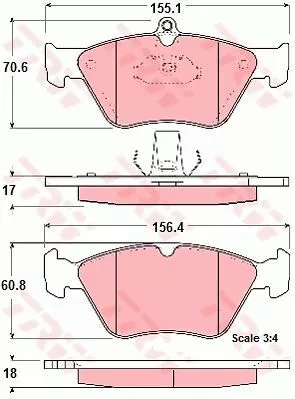 Trw GDB1166 Гальмівні колодки