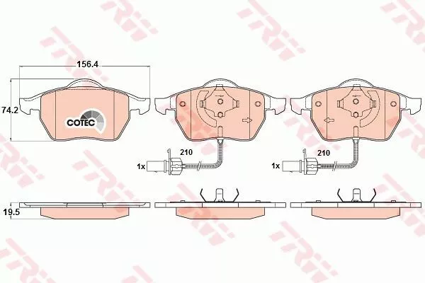 Trw GDB1307 Гальмівні колодки