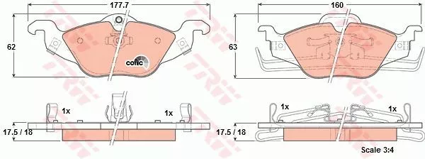 Trw GDB1351 Тормозные колодки