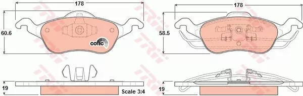 Trw GDB1358 Гальмівні колодки