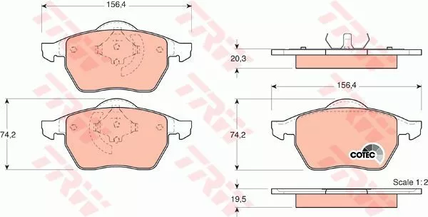 Trw GDB1376 Гальмівні колодки