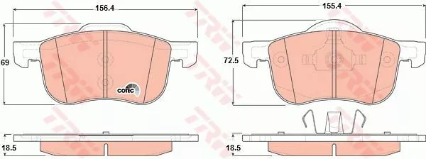 Trw GDB1388 Гальмівні колодки