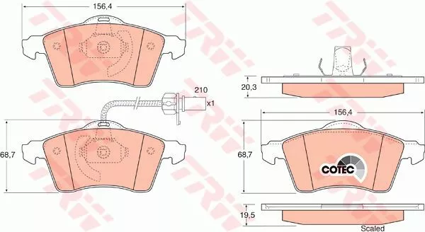 Trw GDB1391 Гальмівні колодки