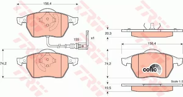 Trw GDB1403 Гальмівні колодки