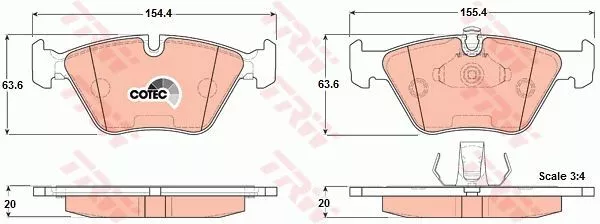 Trw GDB1404 Гальмівні колодки