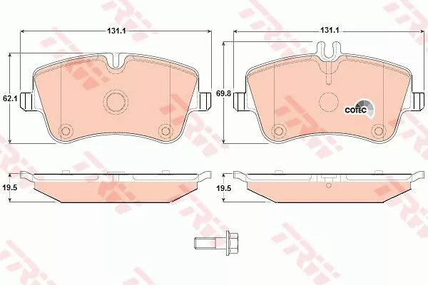 Trw GDB1413 Гальмівні колодки