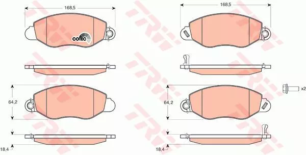 Trw GDB1461 Тормозные колодки