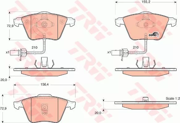 Trw GDB1528 Тормозные колодки