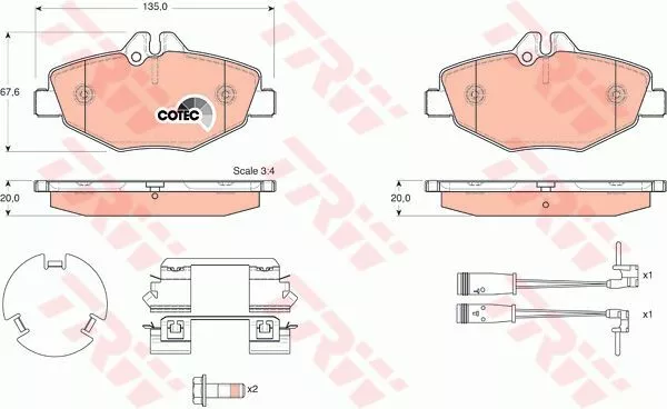 Trw GDB1542 Тормозные колодки