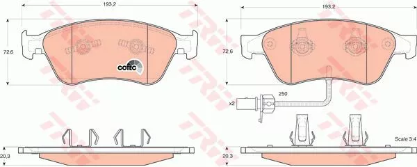 Trw GDB1553 Тормозные колодки