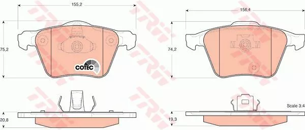 Trw GDB1565 Гальмівні колодки