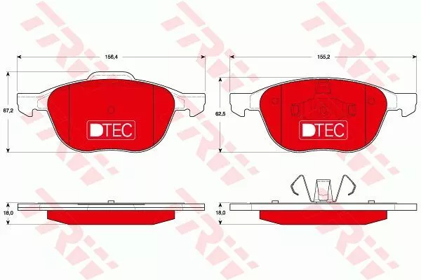 Trw GDB1583DTE Тормозные колодки