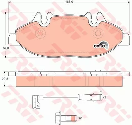 Trw GDB1600 Тормозные колодки