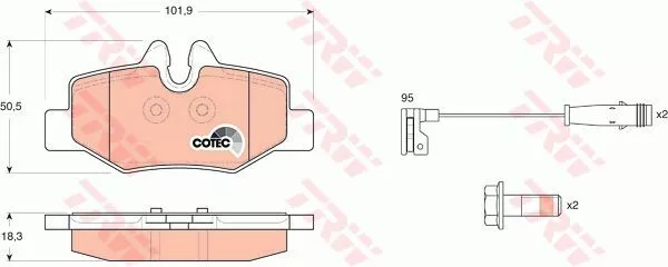 Trw GDB1601 Гальмівні колодки