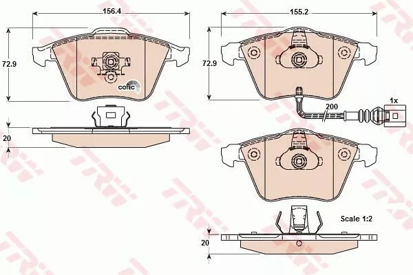 Trw GDB1616 Гальмівні колодки