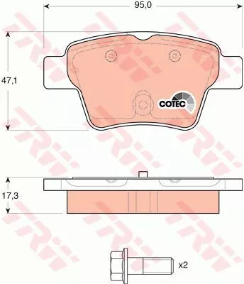 Trw GDB1620 Тормозные колодки