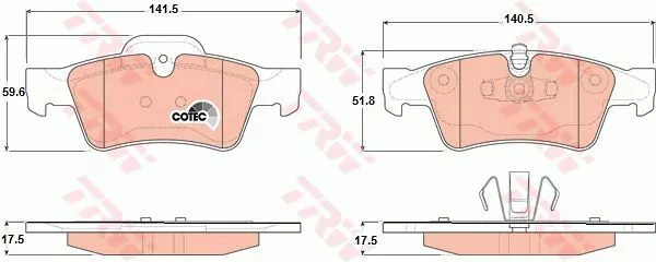 Trw GDB1643 Гальмівні колодки