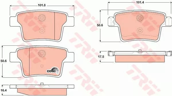 Trw GDB1665 Тормозные колодки