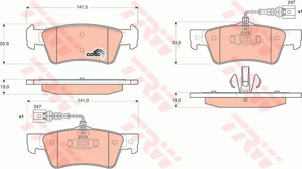 Trw GDB1672 Гальмівні колодки